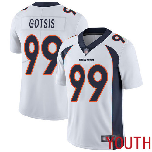 Youth Denver Broncos #99 Adam Gotsis White Vapor Untouchable Limited Player Football NFL Jersey